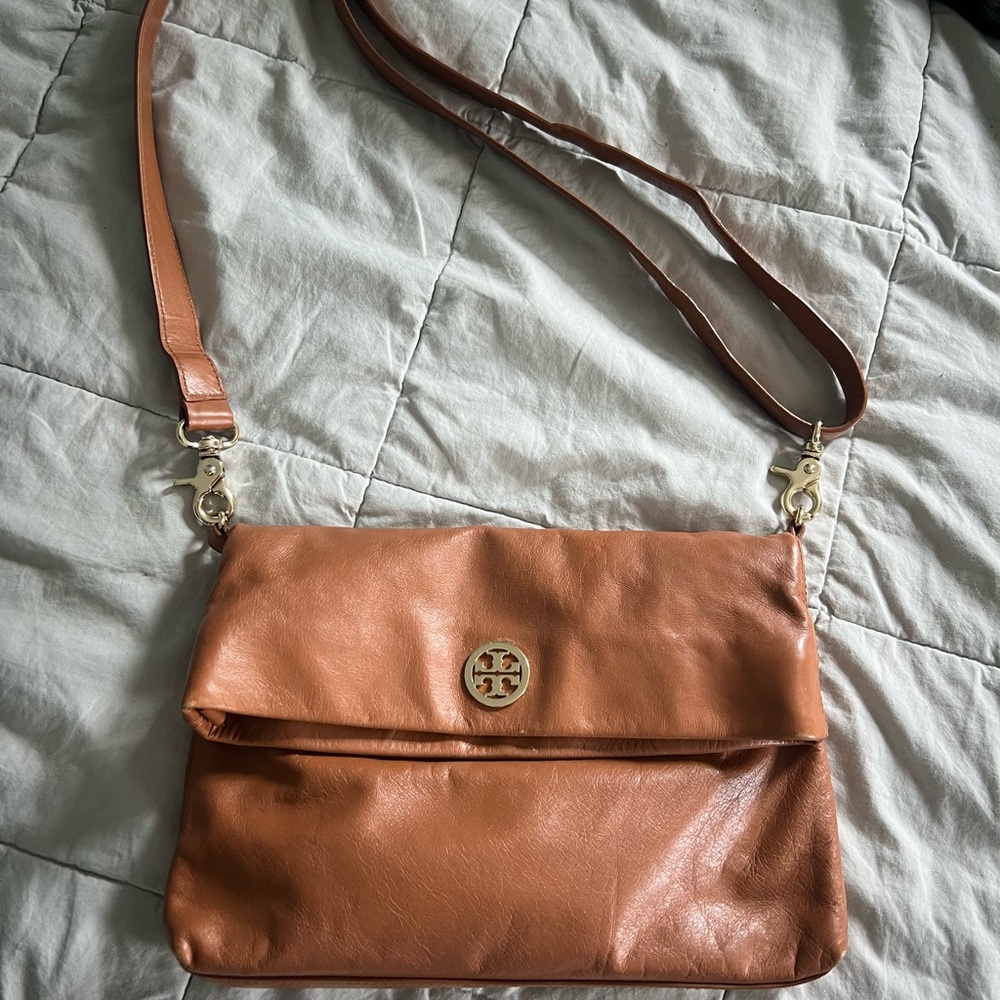 Tory Burch Tan Leather Crossbody Bag